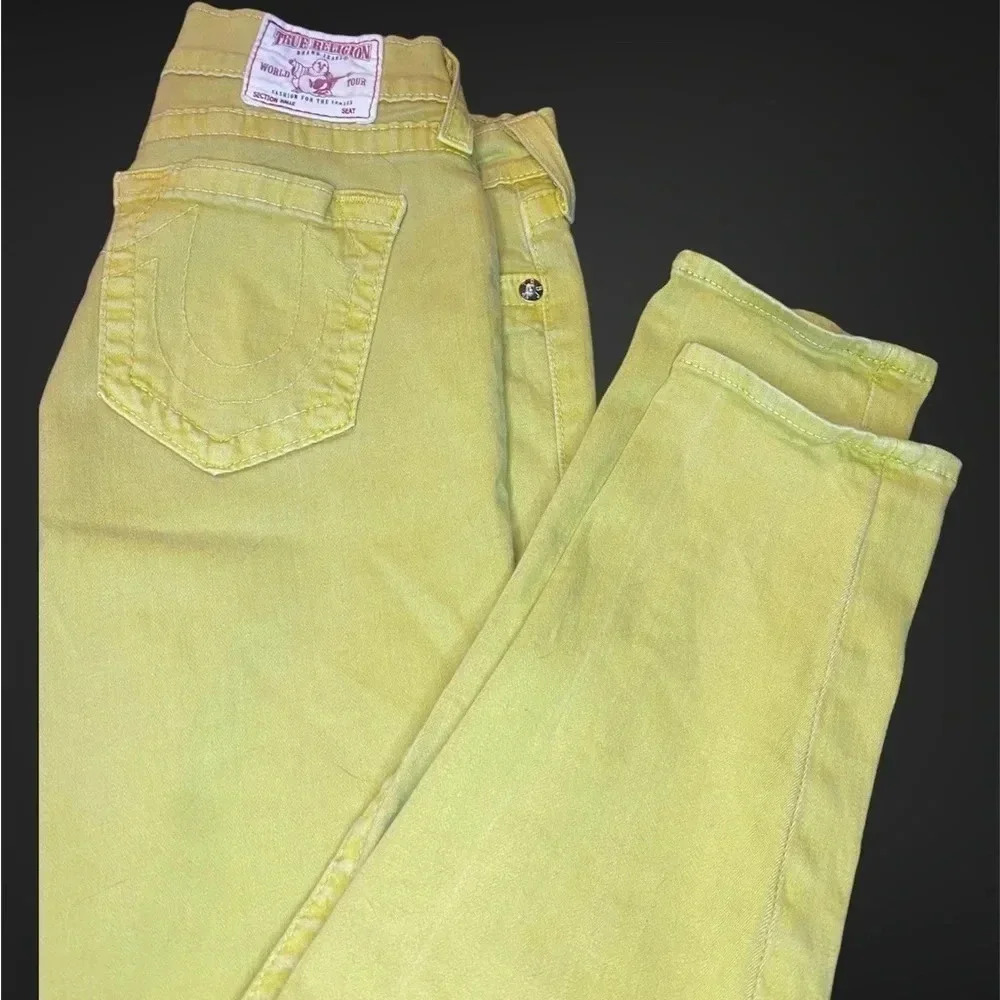 True Religion skinny jeans yellow